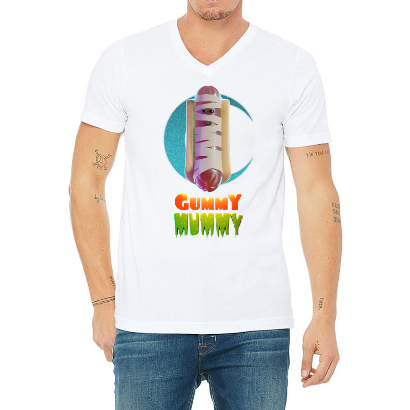 Halloweeners Gummy Hot Dog Hotep V-neck Tee | Artistshot