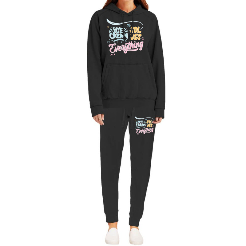 Ice Cream Solves Everythng Gift Hoodie & Jogger Set | Artistshot