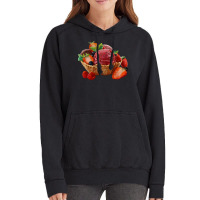 Ice Cream With Berries Summer Vintage Hoodie | Artistshot