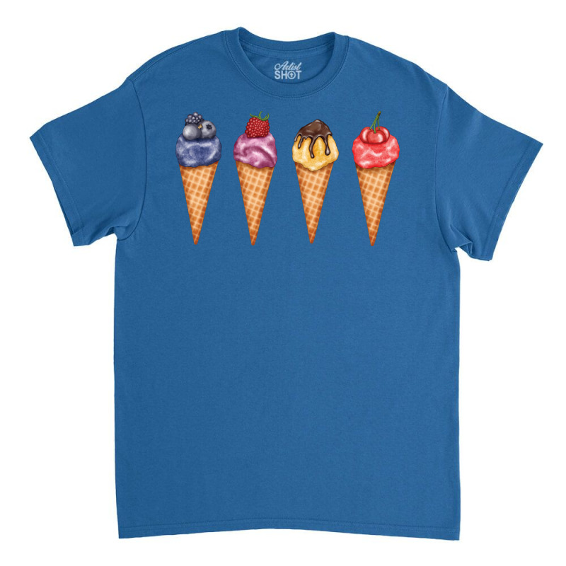 Assorted Ice Cream Cones Set Blueberries Raspberri Classic T-shirt by bosmatnovkap | Artistshot