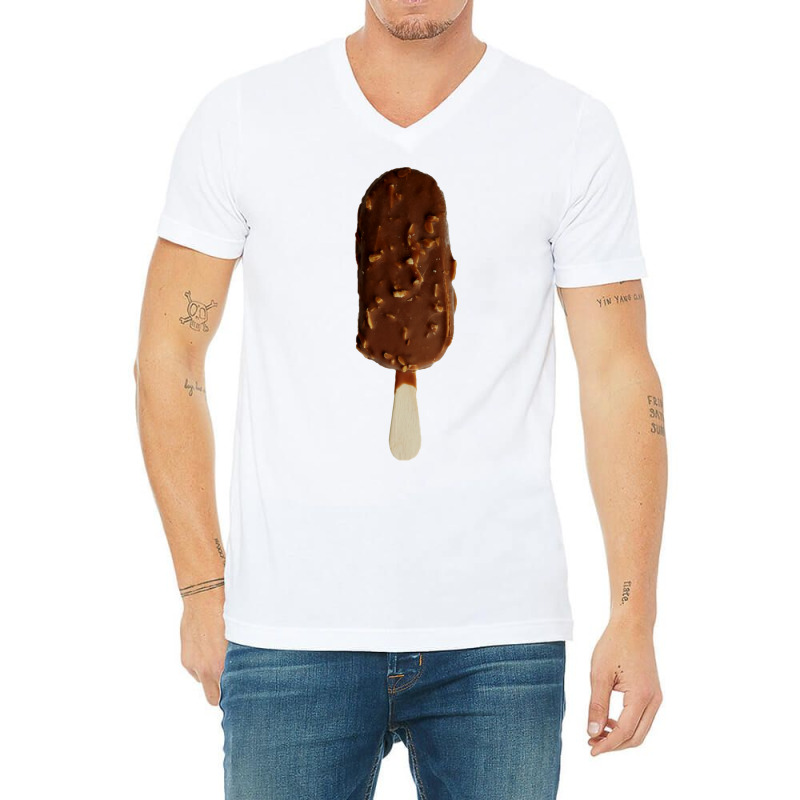 Chocolate Almond Ice Cream Bar Hipster V-neck Tee | Artistshot