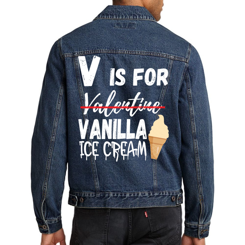 Vanilla Flavor Ice Cream Valentines Day 2023 Gelat Men Denim Jacket by hyronnozumaf | Artistshot