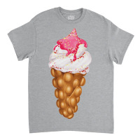 Egg Bubble Waffle Vanilla Ice Cream With Strawberr Classic T-shirt | Artistshot