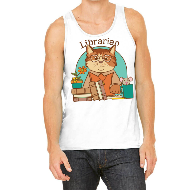 Busy Librarian Cat And Mouse Girl Tank Top by didamyeten3 | Artistshot