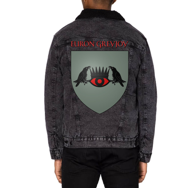 Euron Greyjoy Coat Of Arms Heraldry Sigil   A Song Unisex Sherpa-lined Denim Jacket | Artistshot