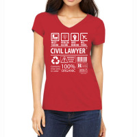 Civil Lawyer T  Multitasking Certified Job Gift It Women's V-neck T-shirt | Artistshot