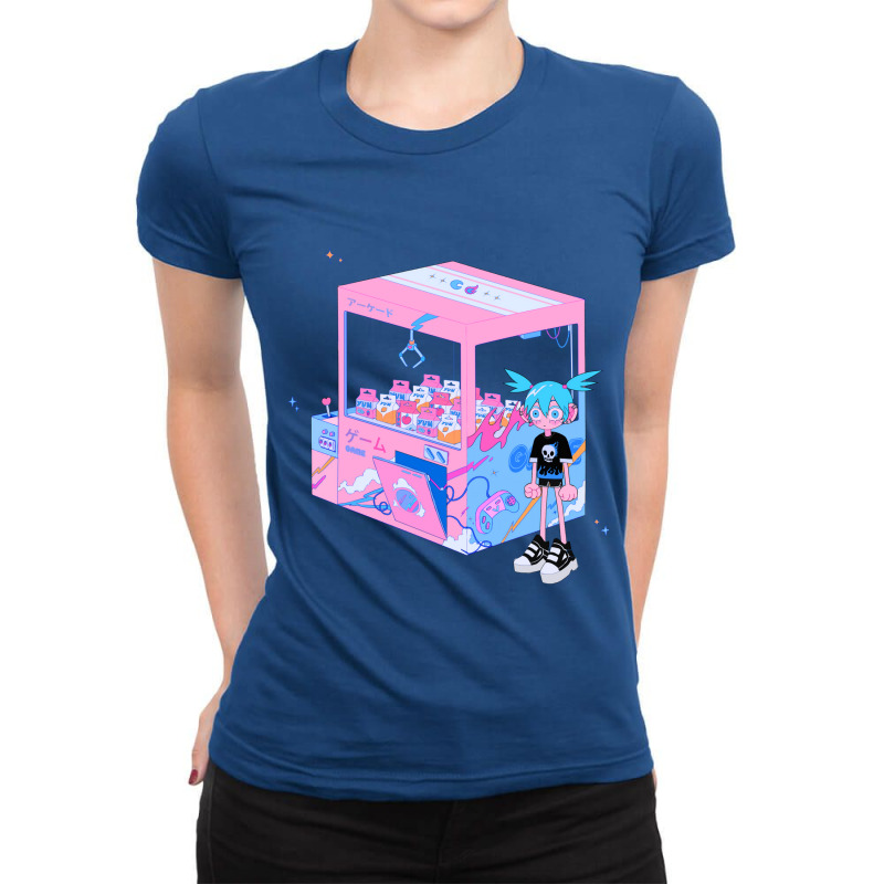 Arcade Girl Transparent Love Ladies Fitted T-Shirt by remezorowettf | Artistshot