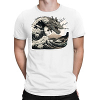 Dragon At Kanagawa Wave T-shirt | Artistshot