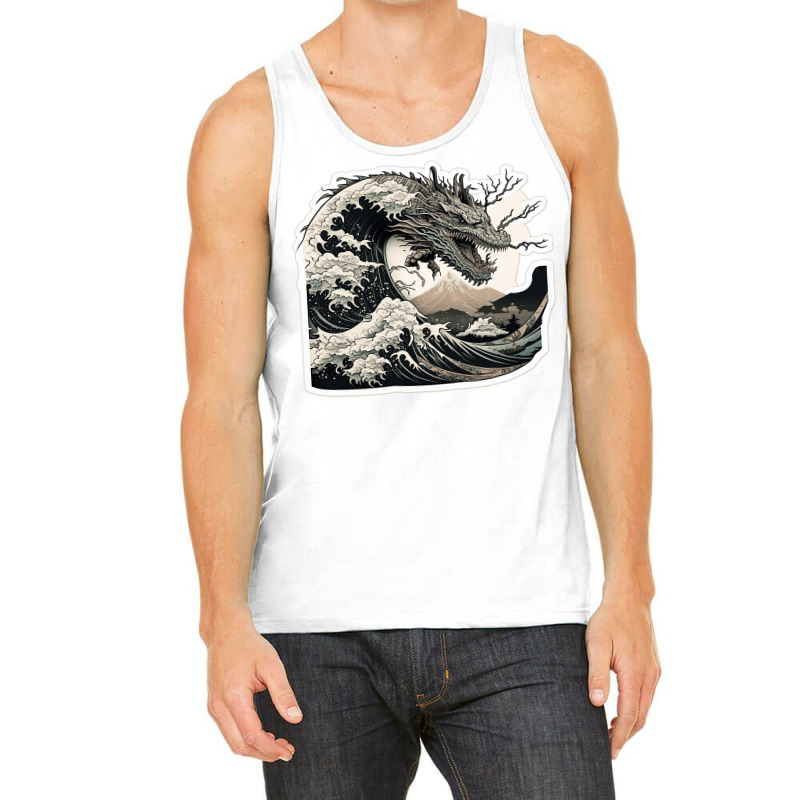 Dragon At Kanagawa Wave Tank Top | Artistshot