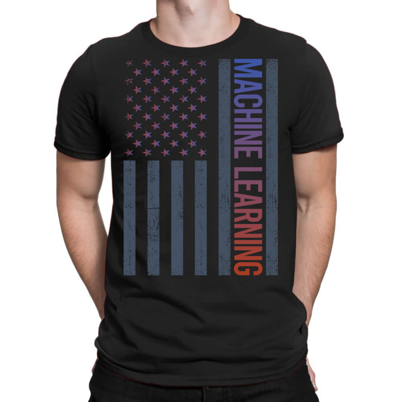 American Flag Machine Learning Nostalgia T-shirt | Artistshot