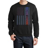 American Flag Machine Learning Nostalgia Crewneck Sweatshirt | Artistshot