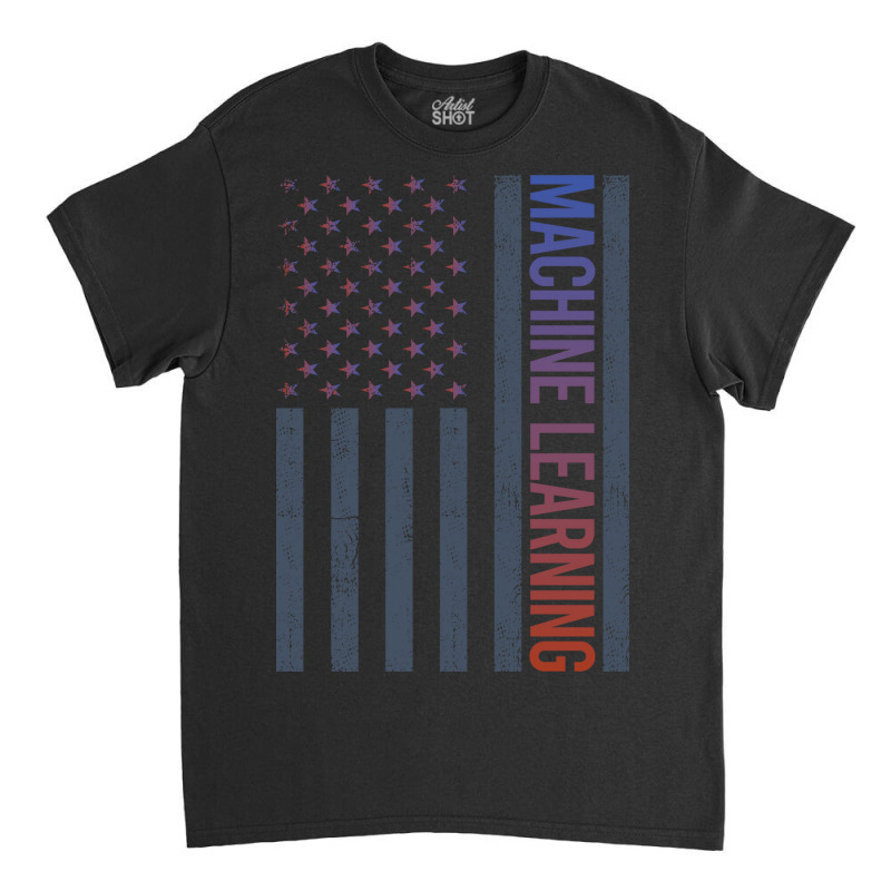 American Flag Machine Learning Nostalgia Classic T-shirt | Artistshot