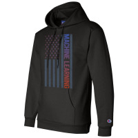 American Flag Machine Learning Nostalgia Champion Hoodie | Artistshot