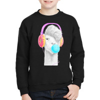 Lamas T  Shirt Lama In The Headphones Of Donuts T  Shirt Youth Sweatshirt | Artistshot