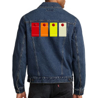 808 Drum Machine Button Grid Design Music Fan Gree Men Denim Jacket | Artistshot