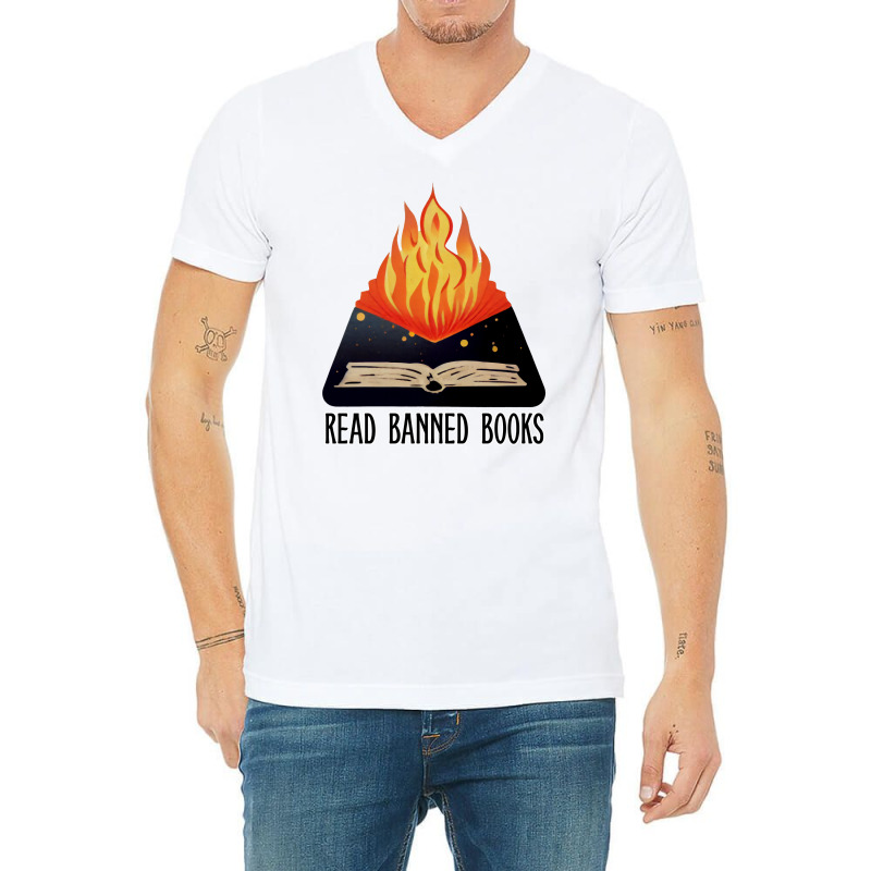 Read Banned Books Trending V-Neck Tee by medzirivairc | Artistshot