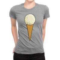 Ice Cream Cone Vanilla Ladies Fitted T-shirt | Artistshot