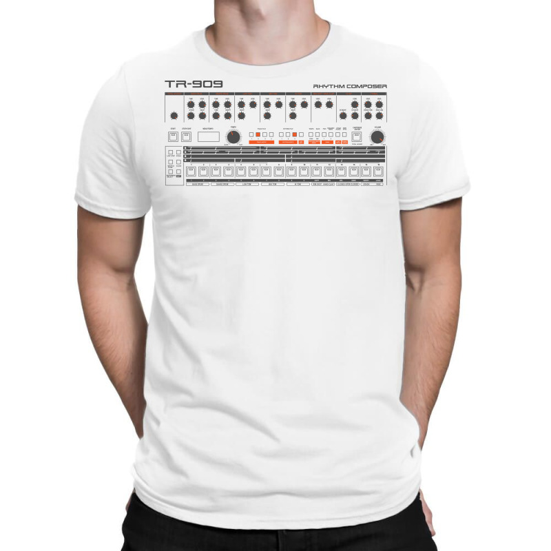 909 White Music T-shirt | Artistshot