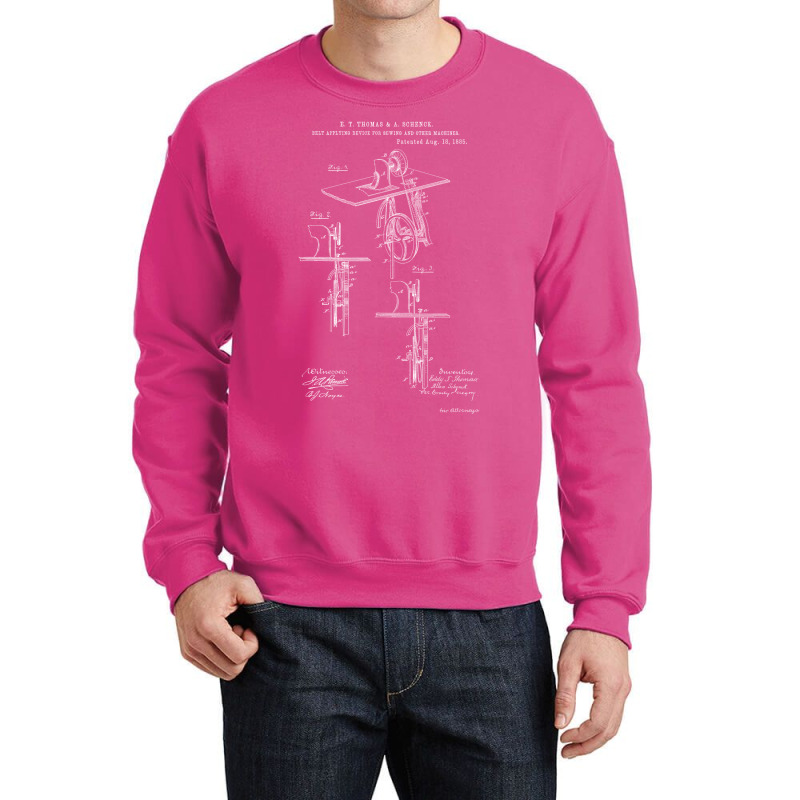 Belt Applying Device For Sewing Machine Blue Crewneck Sweatshirt | Artistshot