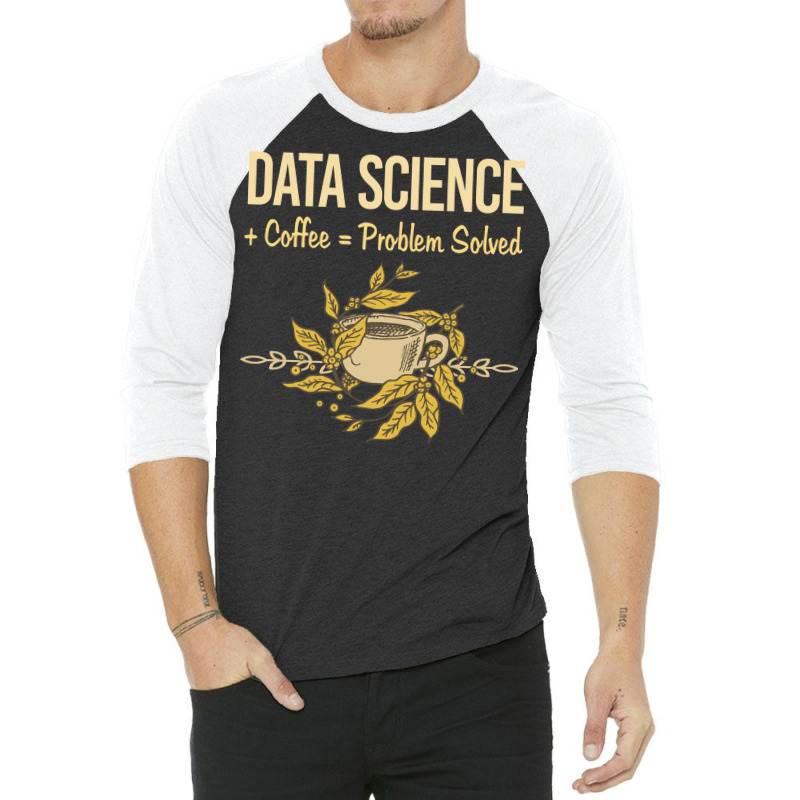 Data Science Yellow 3/4 Sleeve Shirt | Artistshot