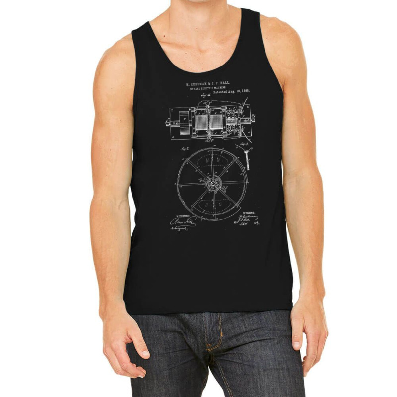 Dynamo Electric Machine Vintage Patent Hand Drawin Tank Top | Artistshot