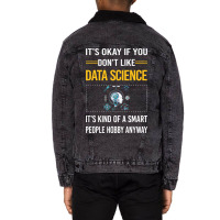 Funny Smart People Data Science Boy Unisex Sherpa-lined Denim Jacket | Artistshot