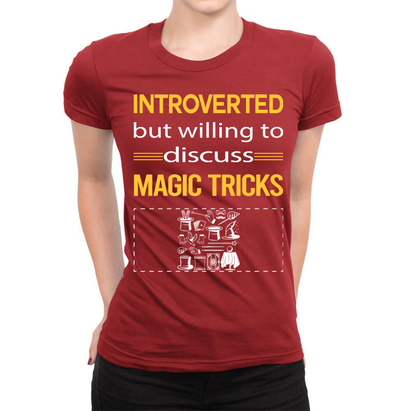 Funny Introverted Magic Tricks Cute Ladies Fitted T-Shirt by lasnehuihuav | Artistshot