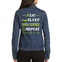 Funny Eat Sleep Repeat Data Science Vintage Ladies Denim Jacket | Artistshot