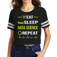 Funny Eat Sleep Repeat Data Science Vintage Scorecard Crop Tee | Artistshot