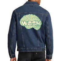 Ecological Green Emblem For Brainwashing 80s Men Denim Jacket | Artistshot