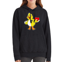 Duck With Heart Humor Vintage Hoodie | Artistshot