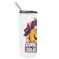 Girl With Guns Anime Humor Skinny Tumbler | Artistshot