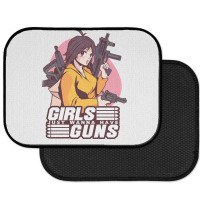 Girl With Guns Anime Humor Rear Car Mat | Artistshot