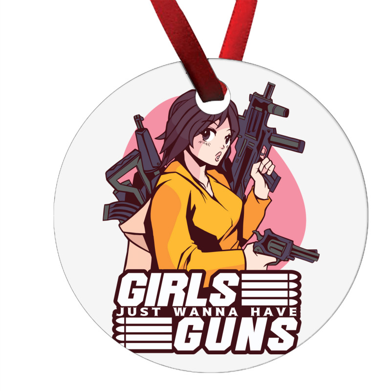 Girl With Guns Anime Humor Ornament | Artistshot