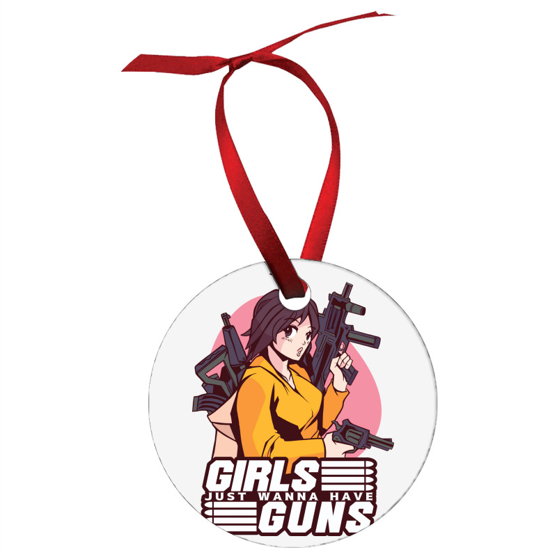 Girl With Guns Anime Humor Ornament | Artistshot