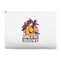 Girl With Guns Anime Humor Accessory Pouches | Artistshot