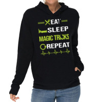 Funny Eat Sleep Repeat Magic Tricks Hipster Lightweight Hoodie | Artistshot