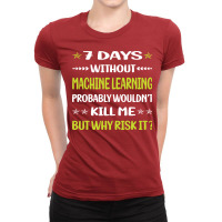 Funny 7 Days Without Machine Learning Love Ladies Fitted T-shirt | Artistshot