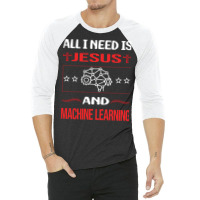 Funny Jesus Machine Learning Aesthetic 3/4 Sleeve Shirt | Artistshot