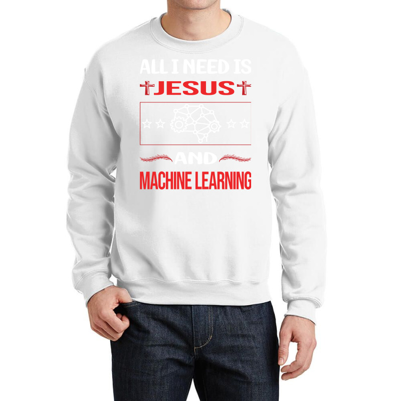 Funny Jesus Machine Learning Aesthetic Crewneck Sweatshirt | Artistshot