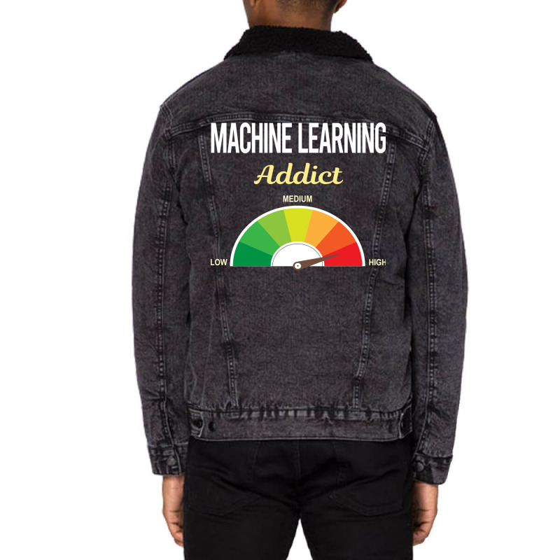 Funny Addict Machine Learning Blue Unisex Sherpa-lined Denim Jacket | Artistshot