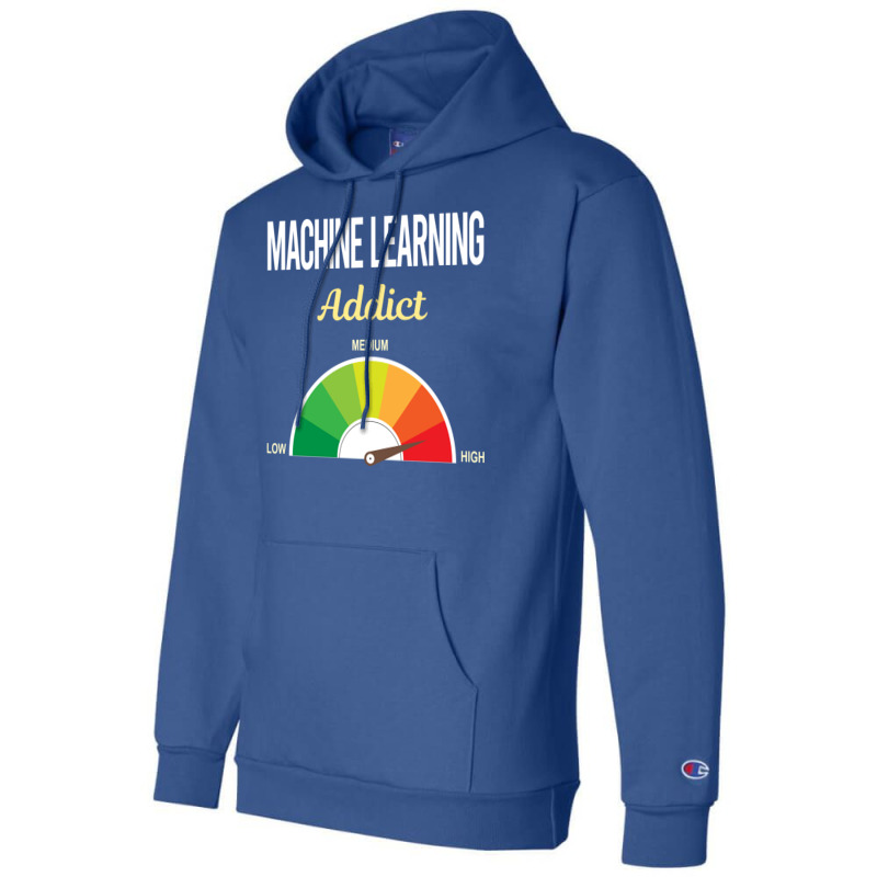 Funny Addict Machine Learning Blue Champion Hoodie | Artistshot