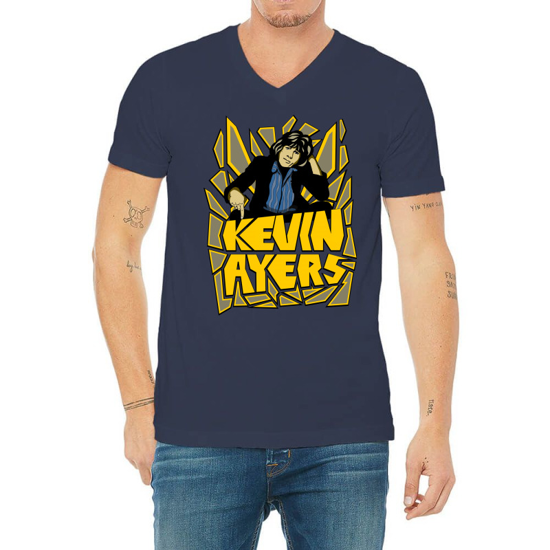 Kevin Ayers Green V-neck Tee | Artistshot