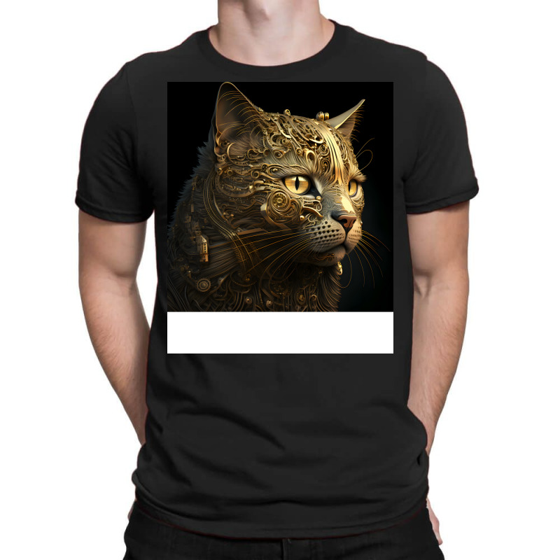 Gold Cat Tumblr T-shirt | Artistshot