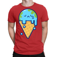 Cute Ice Cream Earth Melting Music T-shirt | Artistshot