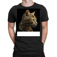 Gold Robot Cat Hippie T-shirt | Artistshot