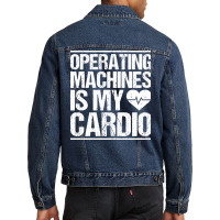 Machine Operator Cnc Machinist Cnc Operator Red Men Denim Jacket | Artistshot