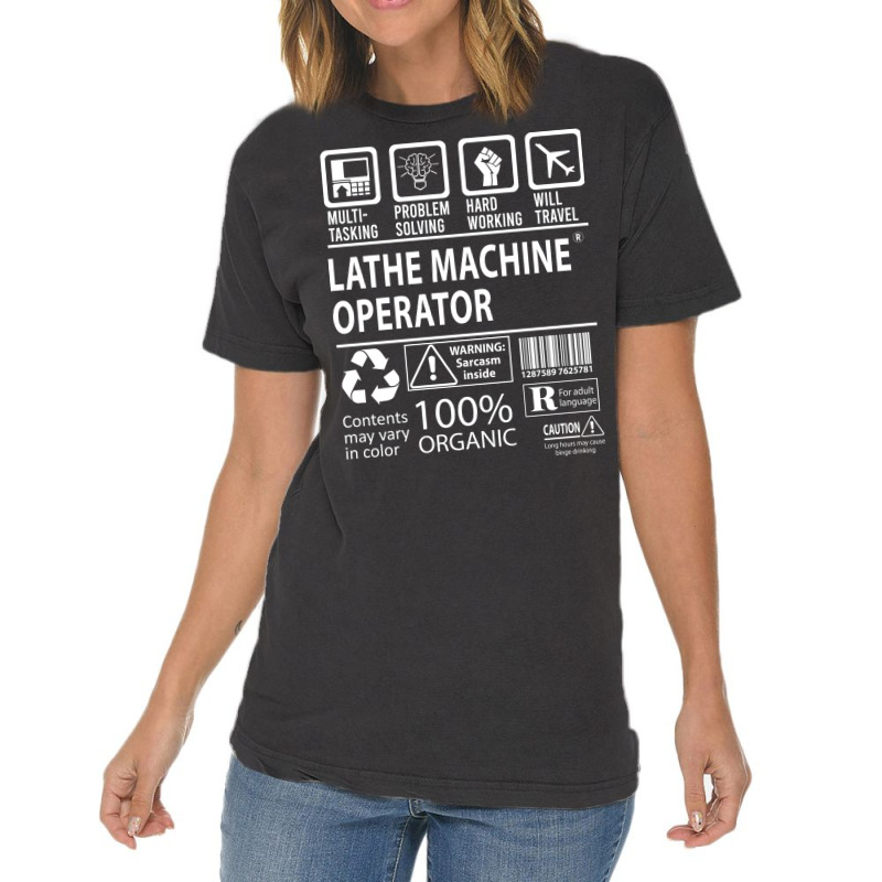 Lathe Machine Operator T  Multitasking Certified J Vintage T-shirt | Artistshot