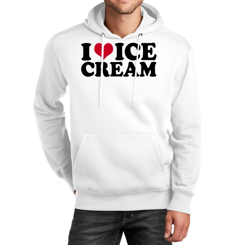 I Love Ice Cream Red Unisex Hoodie by doveriilskeh | Artistshot