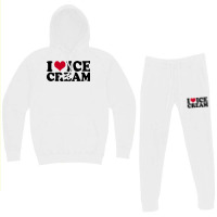 I Love Ice Cream Red Hoodie & Jogger Set | Artistshot